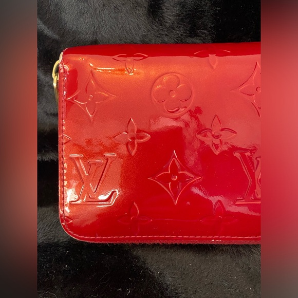 Louis Vuitton Monogram Vernis Patent Leather continental Wallet Scarlet Red - Picture 6 of 16